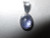 Vintage Estate 14k White Gold Bezel Set Oval Cabochon Tanzanite 1.67ct Pendant