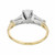 EGL Certified .73 Carat Diamond Two Tone Gold Engagement Ring 
