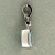 Vintage Estate 1.04CT Aqua .04CT Diamond 14K White Gold Enhancer Pendant