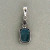 Vintage Estate 1.04CT Aqua .04CT Diamond 14K White Gold Enhancer Pendant