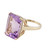 13.25 Carat Amethyst Yellow Gold Cocktail Ring