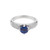 1.00 Carat Blue Sapphire Diamond White Gold Engagement Ring