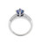 1.00 Carat Blue Sapphire Diamond White Gold Engagement Ring