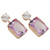 Peter Suchy 17.4 Carat Pink Topaz White Sapphire Yellow Gold Dangle Earrings