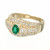 GIA Certified .30 Carat Emerald Diamond Yellow Gold Engagement Ring