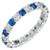 Peter Suchy 1.59 Carat Blue Sapphire Diamond Platinum Eternity Band Ring