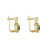 1.00 Carat Emerald Diamond Lever Back Yellow Gold Earrings