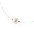 .6 Carat Diamond Cultured Freshwater Pearl White Gold Wire Necklace