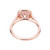 Peter Suchy 1.08 Carat Morganite Diamond Rose Gold Halo Ring