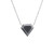 Peter Suchy GIA Certified .99 Carat Black Diamond Platinum Halo Pendant Necklace