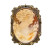 Vintage Carved Shell Cameo 14k Bezel Filigree Pin Pendant 1 1/2 X 1 1/8 Inch