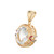 17.00 Carat Oval Precious Topaz Diamond Halo Ruby Yellow Gold Pendant Necklace