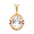 17.00 Carat Oval Precious Topaz Diamond Halo Ruby Yellow Gold Pendant Necklace