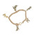 14k Yellow Gold 3D Poodle Charm Link Bracelet