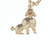14k Yellow Gold 3D Poodle Charm Link Bracelet