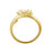 Paul Morelli .11 Carat Diamond Yellow Gold Daisy Ring