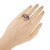 2.03 Carat Diamond Sapphire Ruby White Gold Flower Ring
