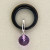 Vintage Hanging 3.65ct Amethyst Briolette Jet Black Onyx 14k White Gold Pendant