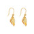 20.00 Carat Heart Shaped Citrine Yellow Gold Dangle Earrings