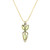 2.50 Carat Peridot Diamond Yellow Gold Pendant Necklace