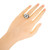 1.00 Carat Aqua Sapphire Diamond White Gold Ring