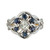 .60 Carat Diamond Sapphire White Gold Knot Ring 