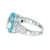 6.30 Carat Aquamarine Diamond White Gold Ring