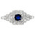 .30 Carat Sapphire Diamond Platinum Engagement Ring