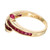 2.11 Carat Ruby Yellow Gold Bypass Style Ring 
