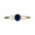 Peter Suchy .49 Carat Blue Sapphire Diamond Yellow Gold Engagement Ring