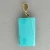 Vintage Untreated Certified Carved Indian Inca Turquoise Face 18k Bail Pendant