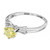 GIA Certified Yellow Irridiated Diamond White Gold Engagement Ring