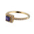 .47 Carat Purple Sapphire Diamond Yellow Gold Engagement Ring 