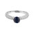 .74 Carat Blue Sapphire Diamond White Gold Engagement Ring 