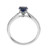 .74 Carat Blue Sapphire Diamond White Gold Engagement Ring 