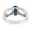 1.19 Carat Blue Sapphire Diamond White Gold Ring 