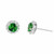 Peter Suchy 1.20 Carat Tsavorite Garnet Diamond Halo White Gold Stud Earrings 