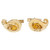 6.00 Carat Citrine Gold textured Cufflinks