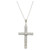 .25 Carat Diamond White Gold Cross Pendant Necklace