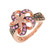 Levian .50 Carat Pink Sapphire Brown Diamond Rose Gold Swirl Ring