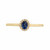 Peter Suchy .25 Carat Sapphire Diamond Yellow Gold Engagement Ring