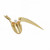 Henry Dunay .11 Carat Diamond Yellow Gold Swirl Brooch