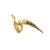 Henry Dunay .11 Carat Diamond Yellow Gold Swirl Brooch