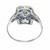 .20 Carat Synthetic Sapphire Diamond White Gold Filigree Ring