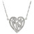 1.75 Carat Diamond White Gold Puffed Heart Pendant Necklace