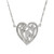 1.75 Carat Diamond White Gold Puffed Heart Pendant Necklace