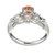 Peter Suchy 2.18 Carat Orange Sapphire Diamond Platinum Engagement Ring