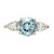 Peter Suchy 1.65 Carat Aqua Diamond Gold Three-Stone Engagement Ring