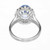 Peter Suchy GIA Certified 4.55 Carat Sapphire Diamond Halo Gold Engagement Ring