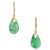 GIA Certified Carved Jadeite Jade Yellow Gold Dangle Earrings